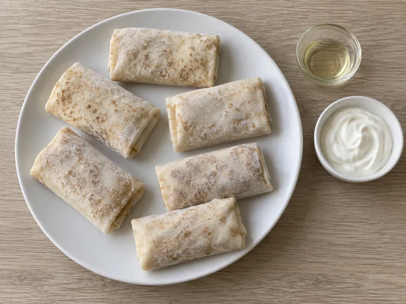 Блинчики с мясом из заморозки в аэрогриле, шаг 1: Подготовьте продукты