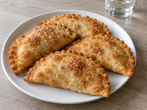 Чебуреки из заморозки с хрустящей корочкой в аэрогриле